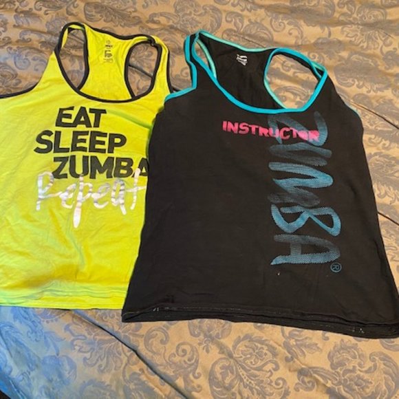 Pair of Zumba Fitness Instructor Tanks XXL - Picture 2 of 4